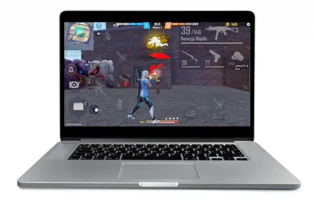 a laptop previewing the game mode